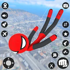 StickMan Rope Hero Spider Game взломанный APK — Безлимитные деньги и суперспособности
