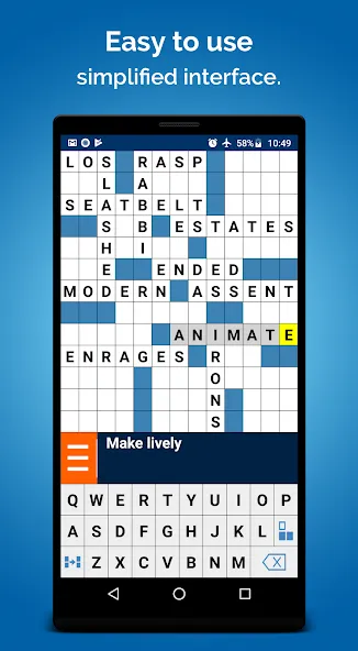Crossword Puzzle MOD APK скачать на Андроид — Подсказки доступны без ограничений — скриншот 1 Crossword Puzzle MOD APK скачать на Андроид — Подсказки доступны без ограничений — скриншот 1