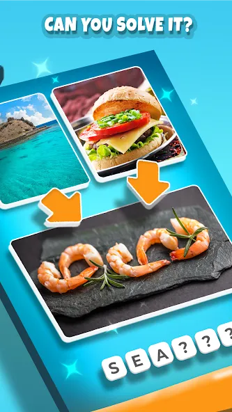2 Pics 1Word. Offline Games взломанный APK — Открыты все уровни и подсказки — скриншот 3