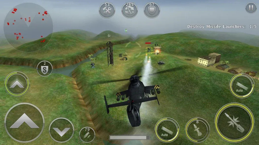 GUNSHIP BATTLE: Helicopter 3D бесплатно на Андроид — мод: Безлимитные деньги и топливо — скриншот 2