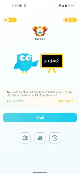Скачать Chọn Đúng Sai мод — Mở khóa tất cả câu hỏi — скриншот 1 Скачать Chọn Đúng Sai мод — Mở khóa tất cả câu hỏi — скриншот 1