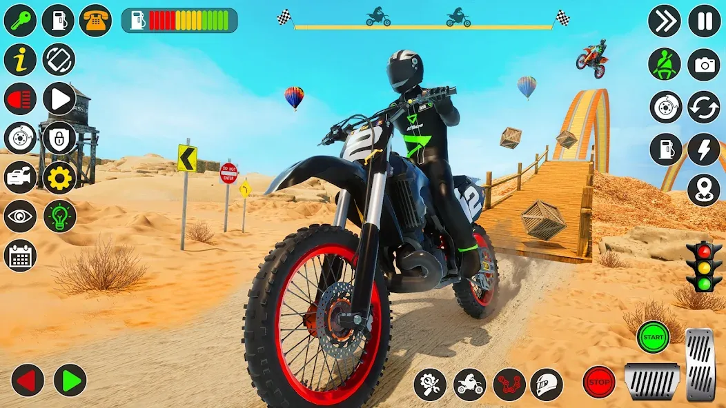 Скачать Bike Stunt Games Stunt Bike 3D Mod APK — Безлимитные деньги и все байки — скриншот 1