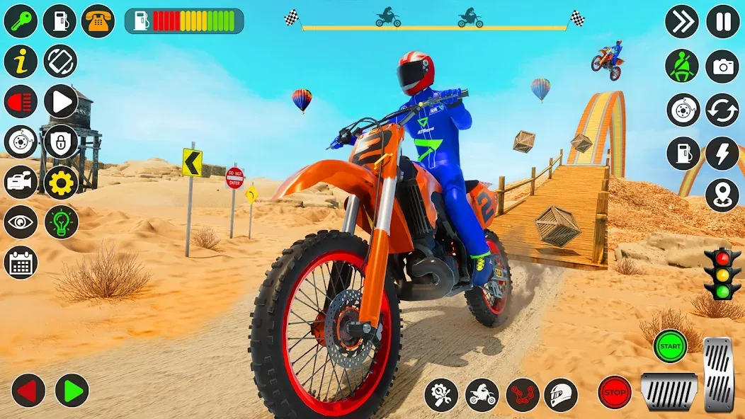 Скачать Bike Stunt Games Stunt Bike 3D Mod APK — Безлимитные деньги и все байки — скриншот 2