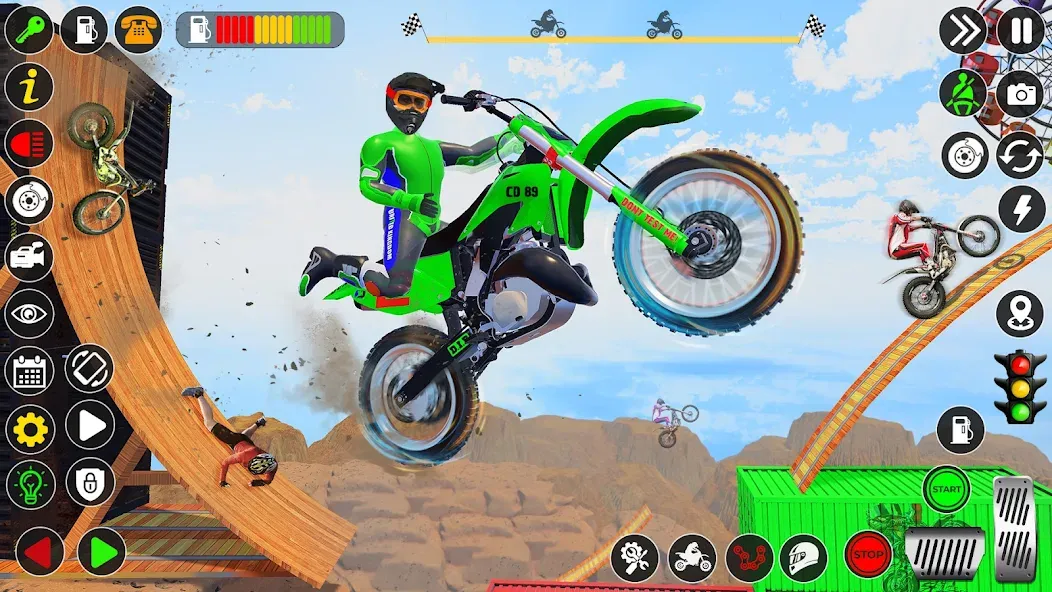 Скачать Bike Stunt Games Stunt Bike 3D Mod APK — Безлимитные деньги и все байки — скриншот 3