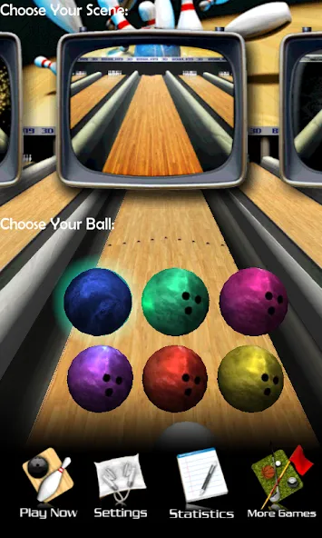 3D Bowling бесплатно на Андроид — мод: Безлимитные монеты и все шары — скриншот 1 3D Bowling бесплатно на Андроид — мод: Безлимитные монеты и все шары — скриншот 1