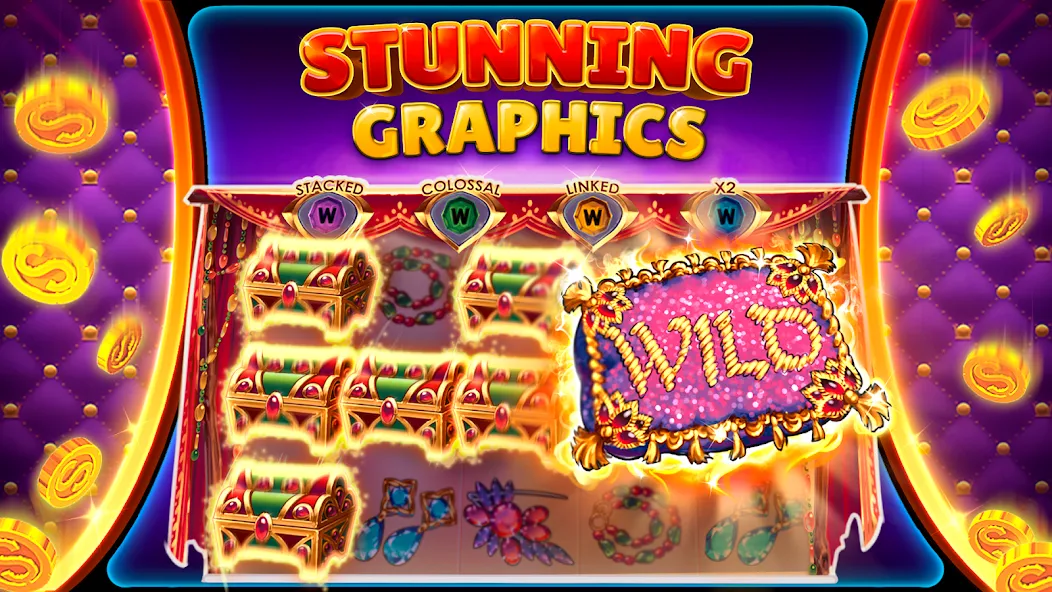 Slots UP - online casino game MOD APK скачать на Андроид — Безлимитные монеты и бонусы — скриншот 3 Slots UP - online casino game MOD APK скачать на Андроид — Безлимитные монеты и бонусы — скриншот 3