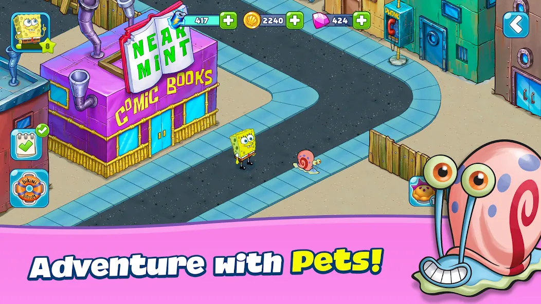 SpongeBob Adventures: In A Jam на телефон — скачать мод: Безлимитные деньги и ресурсы — скриншот 5 SpongeBob Adventures: In A Jam на телефон — скачать мод: Безлимитные деньги и ресурсы — скриншот 5