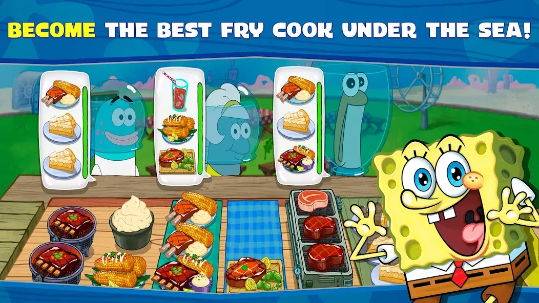 Скачать взлом SpongeBob: Krusty Cook-Off — Безлимитные деньги и ресурсы — скриншот 1