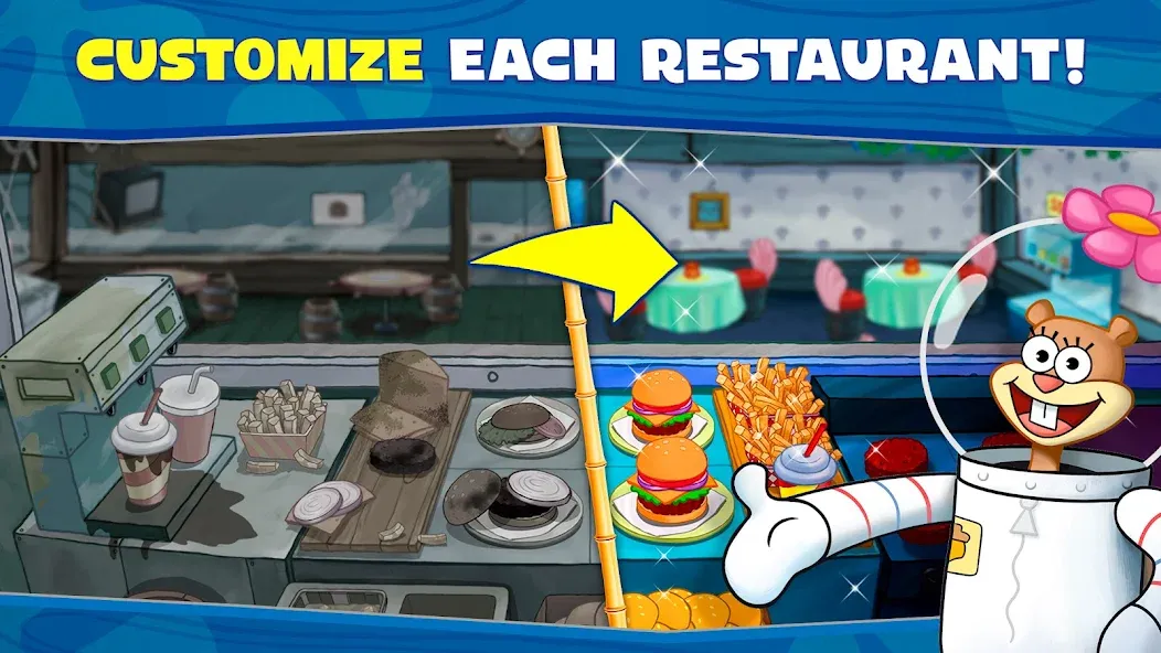 Скачать взлом SpongeBob: Krusty Cook-Off — Безлимитные деньги и ресурсы — скриншот 5