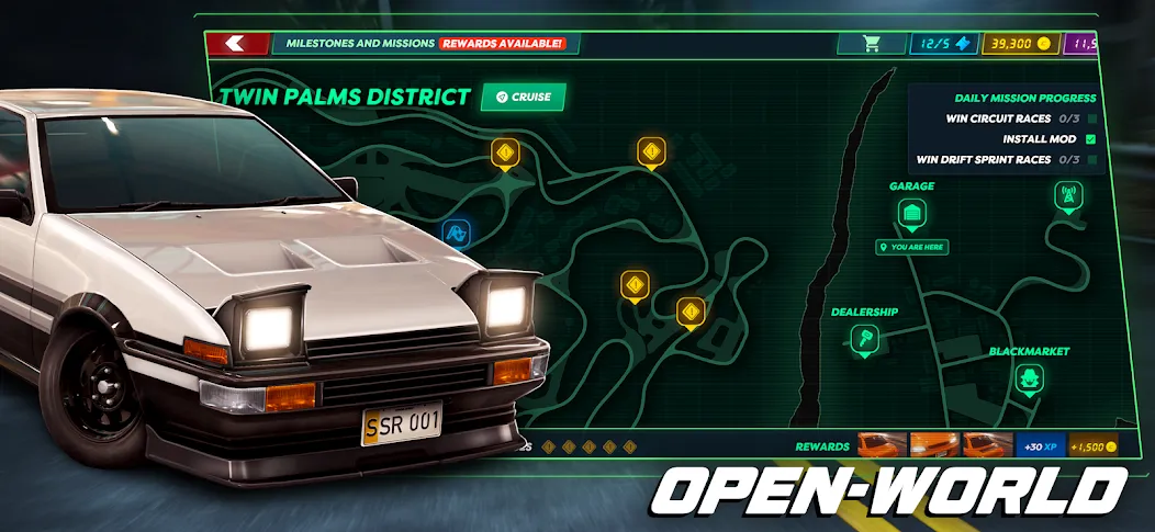 Мод Static Shift Racing — Безлимитные деньги и все машины открыты, скачать APK — скриншот 4 Мод Static Shift Racing — Безлимитные деньги и все машины открыты, скачать APK — скриншот 4