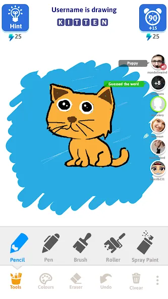 Мод Draw N Guess Multiplayer — Много игроков и безлимитные подсказки, скачать APK — скриншот 1 Мод Draw N Guess Multiplayer — Много игроков и безлимитные подсказки, скачать APK — скриншот 1