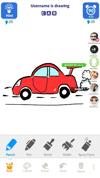 Мод Draw N Guess Multiplayer — Много игроков и безлимитные подсказки, скачать APK — скриншот 2 Мод Draw N Guess Multiplayer — Много игроков и безлимитные подсказки, скачать APK — скриншот 2