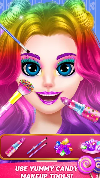 DIY Candy Makeup-Beauty Salon — Безлимитные монеты и всё открыто, скачать мод APK — скриншот 2 DIY Candy Makeup-Beauty Salon — Безлимитные монеты и всё открыто, скачать мод APK — скриншот 2
