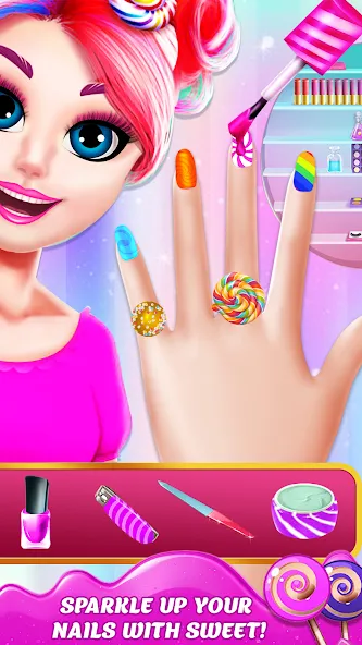 DIY Candy Makeup-Beauty Salon — Безлимитные монеты и всё открыто, скачать мод APK — скриншот 3 DIY Candy Makeup-Beauty Salon — Безлимитные монеты и всё открыто, скачать мод APK — скриншот 3