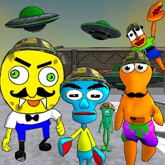 Sponge Area 51. Neighbor Alien мод на Андроид: Безлимитные патроны и ускоренный бег