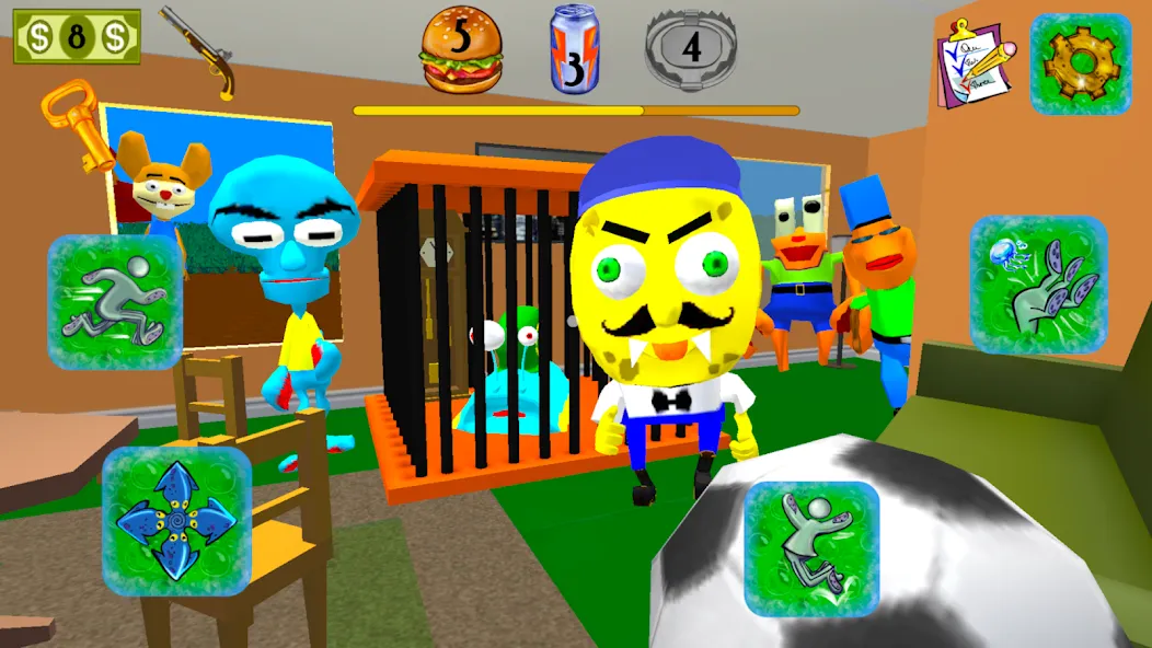 Скачать Sponge Neighbor Escape 3D мод — Открыты все уровни и подсказки — скриншот 2 Скачать Sponge Neighbor Escape 3D мод — Открыты все уровни и подсказки — скриншот 2