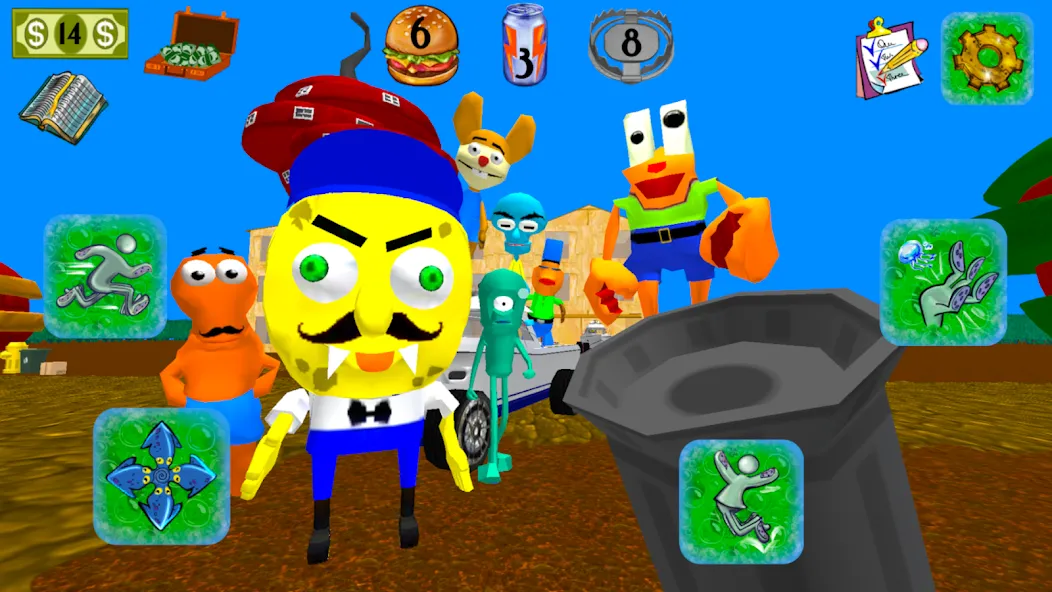 Скачать Sponge Neighbor Escape 3D мод — Открыты все уровни и подсказки — скриншот 3 Скачать Sponge Neighbor Escape 3D мод — Открыты все уровни и подсказки — скриншот 3