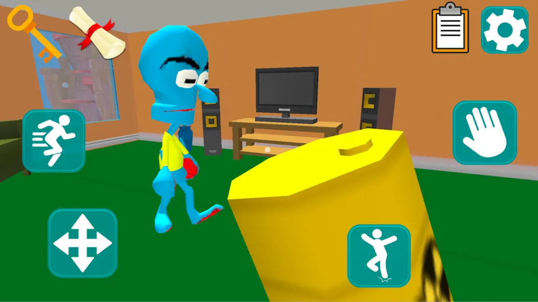 Squid Neighbor. Sponge Escape на телефон — скачать мод: Безлимитные монеты и все уровни открыты — скриншот 3 Squid Neighbor. Sponge Escape на телефон — скачать мод: Безлимитные монеты и все уровни открыты — скриншот 3