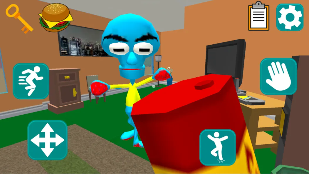 Squid Neighbor. Sponge Escape на телефон — скачать мод: Безлимитные монеты и все уровни открыты — скриншот 4 Squid Neighbor. Sponge Escape на телефон — скачать мод: Безлимитные монеты и все уровни открыты — скриншот 4
