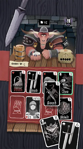 Card Crawl взломанный APK — Безлимитные монеты и все карты открыты — скриншот 1