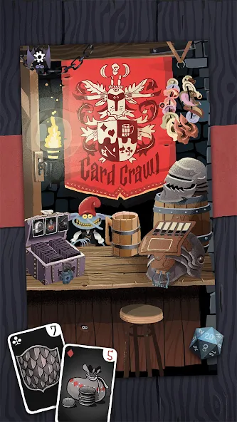 Card Crawl взломанный APK — Безлимитные монеты и все карты открыты — скриншот 2