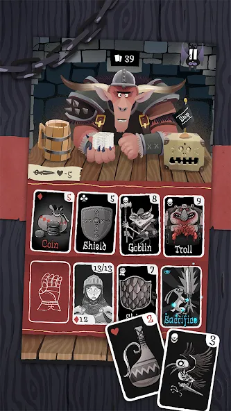 Card Crawl взломанный APK — Безлимитные монеты и все карты открыты — скриншот 3