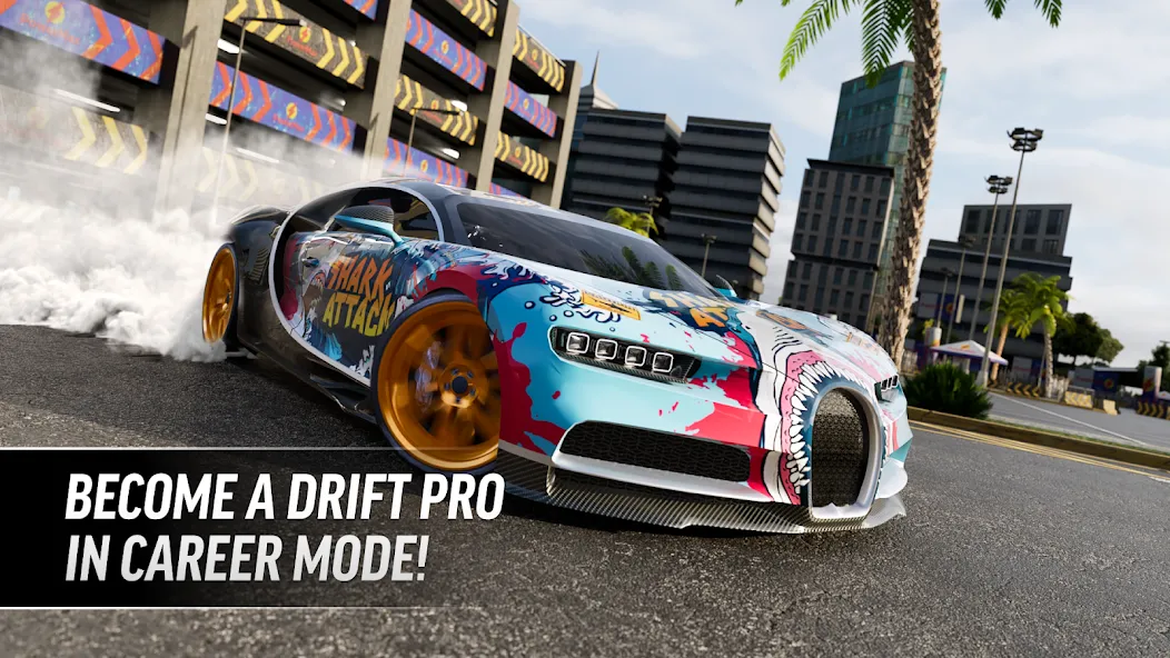 Drift Max Pro Car Racing Game мод на Андроид: Безлимитные деньги и все машины открыты — скриншот 1