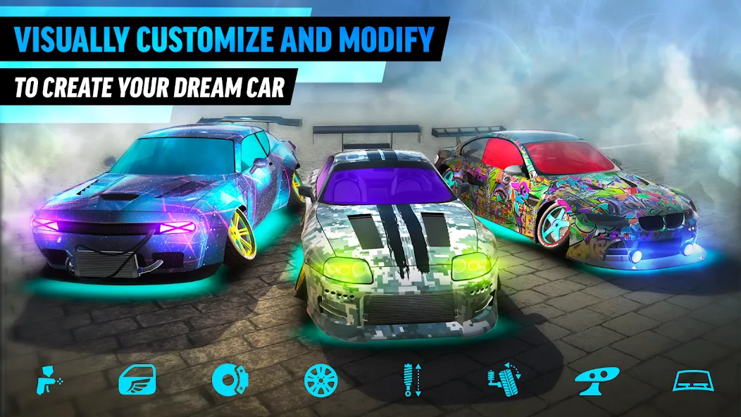 Drift Max World - Racing Game мод на Андроид: Безлимитные деньги и машины — скриншот 4