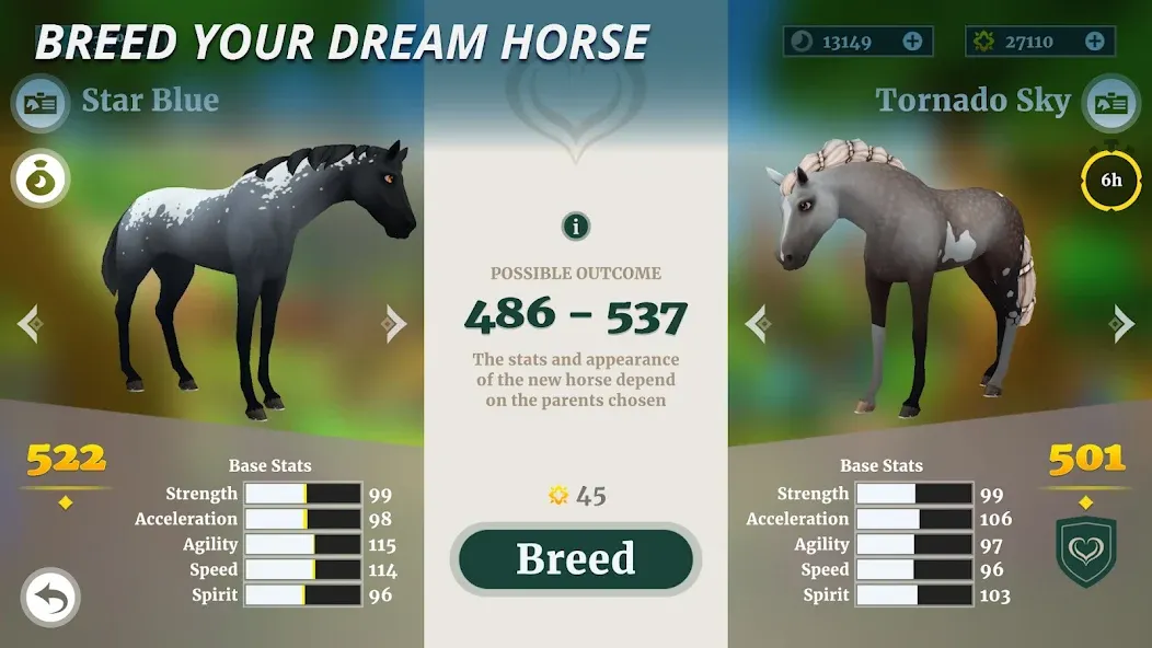 Скачать Wildshade: Fantasy Horse Races последней версии — Безлимитные деньги и ускорение лошадей — скриншот 2