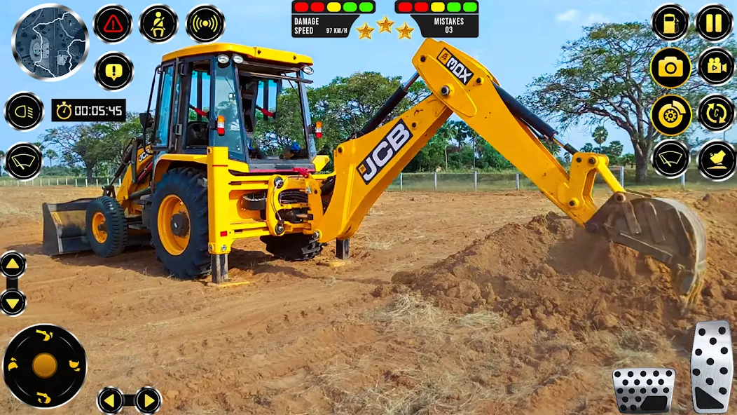 JCB Excavator Construction 3D бесплатно на Андроид — мод: Безлимитные деньги и всё открыто — скриншот 2