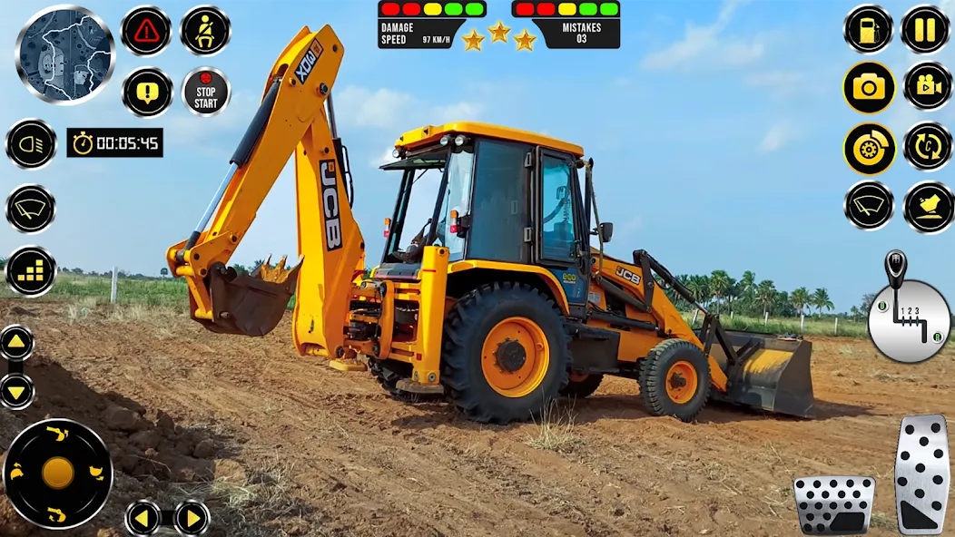 JCB Excavator Construction 3D бесплатно на Андроид — мод: Безлимитные деньги и всё открыто — скриншот 3