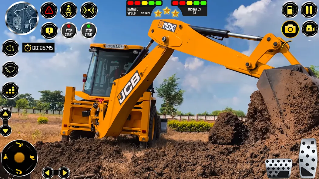 JCB Excavator Construction 3D бесплатно на Андроид — мод: Безлимитные деньги и всё открыто — скриншот 4