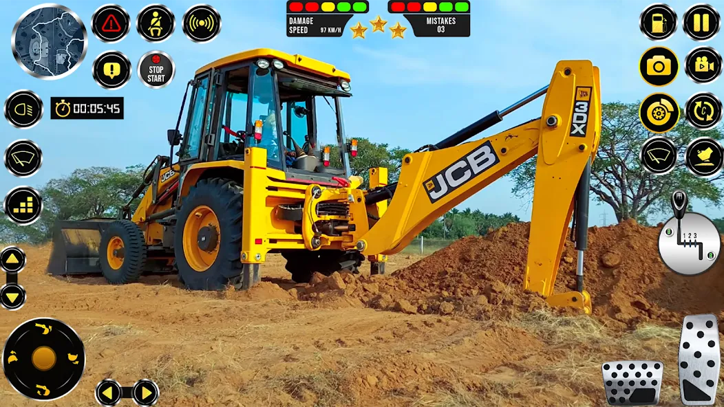 JCB Excavator Construction 3D бесплатно на Андроид — мод: Безлимитные деньги и всё открыто — скриншот 5