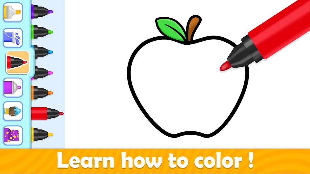 Toddler Coloring Book For Kids взлом на Андроид — Все раскраски разблокированы — скриншот 1