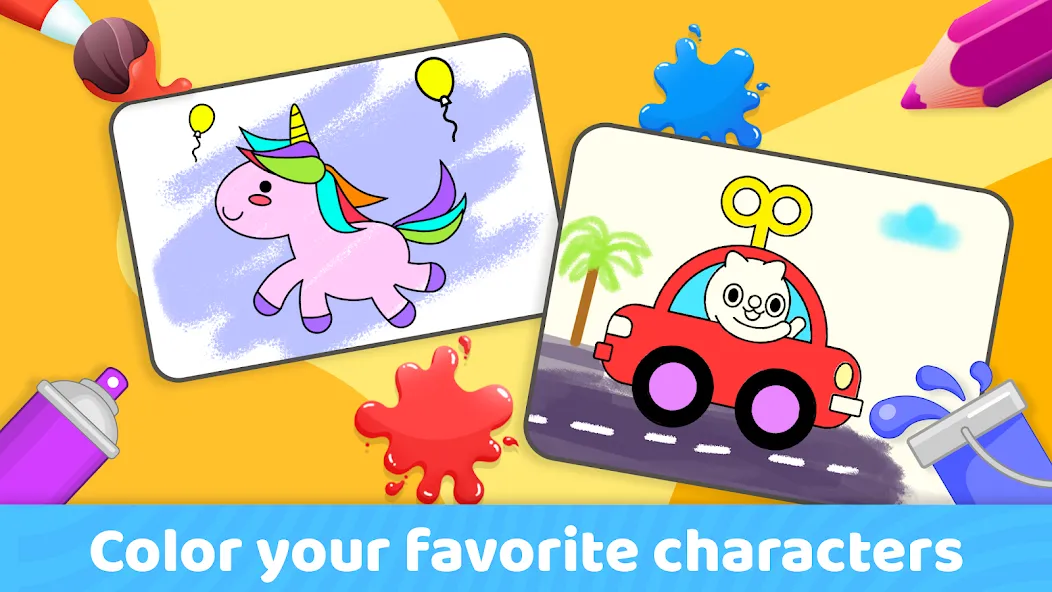 Toddler Coloring Book For Kids взлом на Андроид — Все раскраски разблокированы — скриншот 2