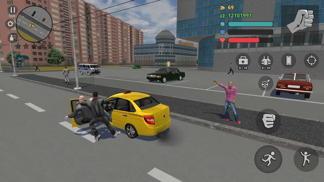 Criminal Russia 3D. Boris — Много денег и открыты машины, скачать мод APK — скриншот 4