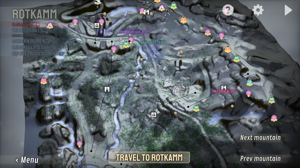 Мод Grand Mountain Adventure — Безлимитные деньги и все горы открыты, скачать APK — скриншот 4 Мод Grand Mountain Adventure — Безлимитные деньги и все горы открыты, скачать APK — скриншот 4