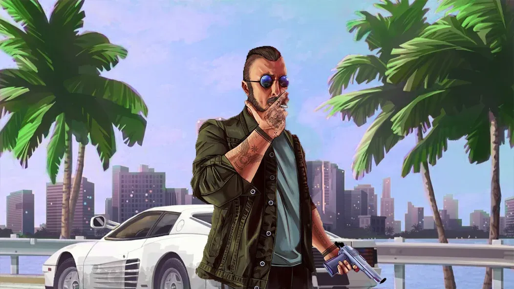 City Grand Gangster Crime на телефон — скачать мод: Безлимитные деньги и оружие — скриншот 4 City Grand Gangster Crime на телефон — скачать мод: Безлимитные деньги и оружие — скриншот 4