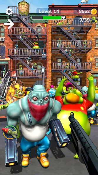 Tower Gunner: Zombie Shooter — скачать мод: Много денег и патронов — скриншот 1