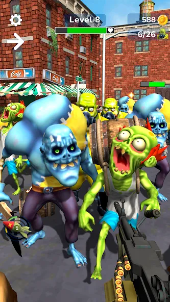Tower Gunner: Zombie Shooter — скачать мод: Много денег и патронов — скриншот 3