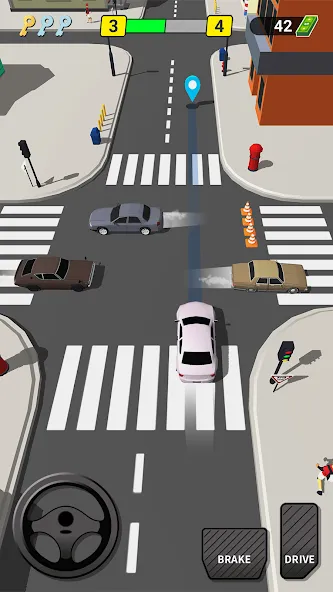 Pick Me Up 3D: Taxi Game — взломанная версия, Безлимитные деньги и топливо — скриншот 1