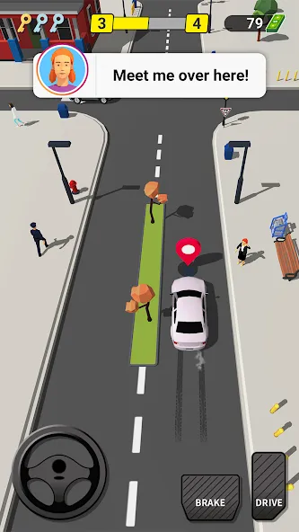 Pick Me Up 3D: Taxi Game — взломанная версия, Безлимитные деньги и топливо — скриншот 2