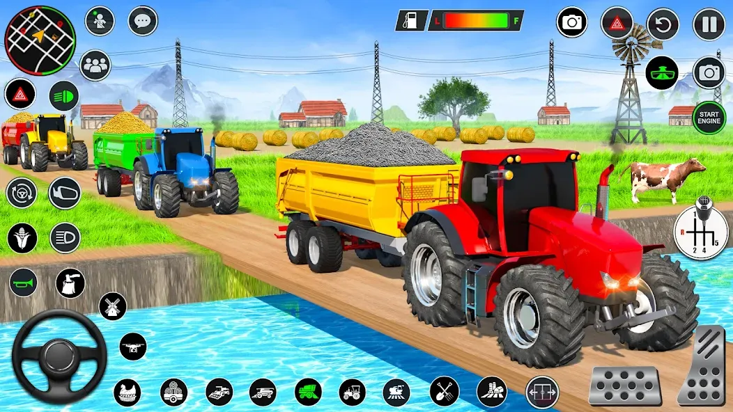 Скачать Real Tractor Driving Games последней версии — Безлимитное топливо и открыты все тракторы — скриншот 5 Скачать Real Tractor Driving Games последней версии — Безлимитное топливо и открыты все тракторы — скриншот 5
