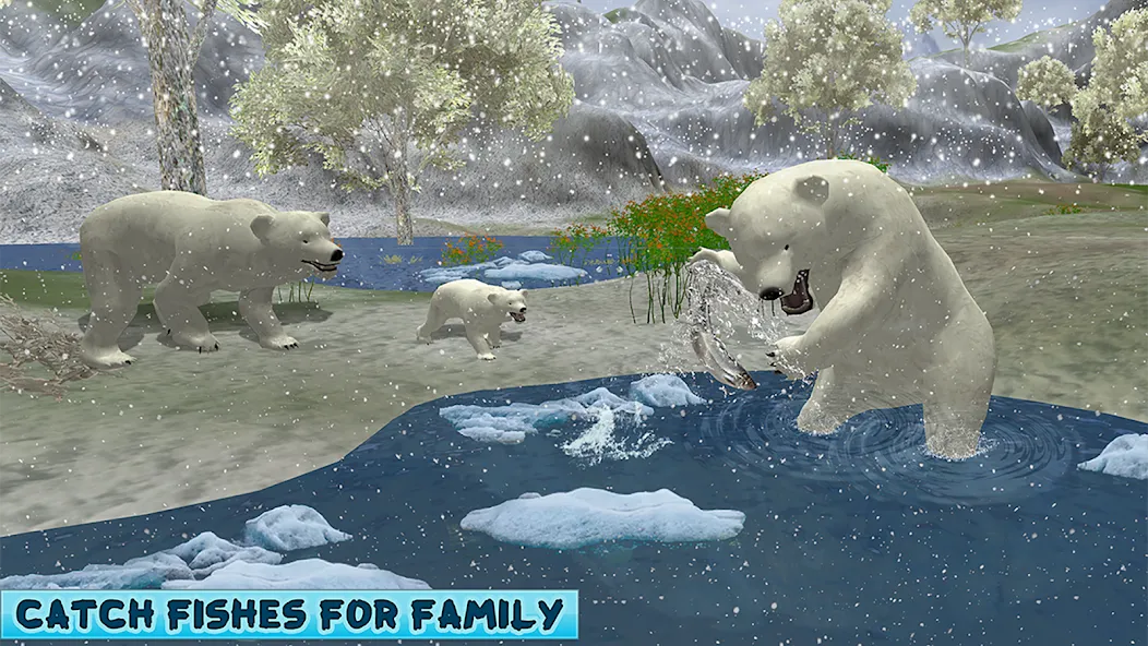 Polar Bear Family Survival взлом на Андроид — Выживание полярной семьи без ограничений — скриншот 4