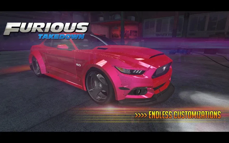 Furious: Takedown Racing мод на Андроид: Безлимитные деньги и топливо — скриншот 1