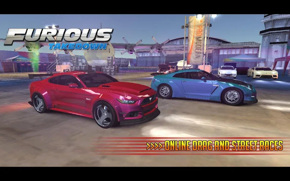 Furious: Takedown Racing мод на Андроид: Безлимитные деньги и топливо — скриншот 2
