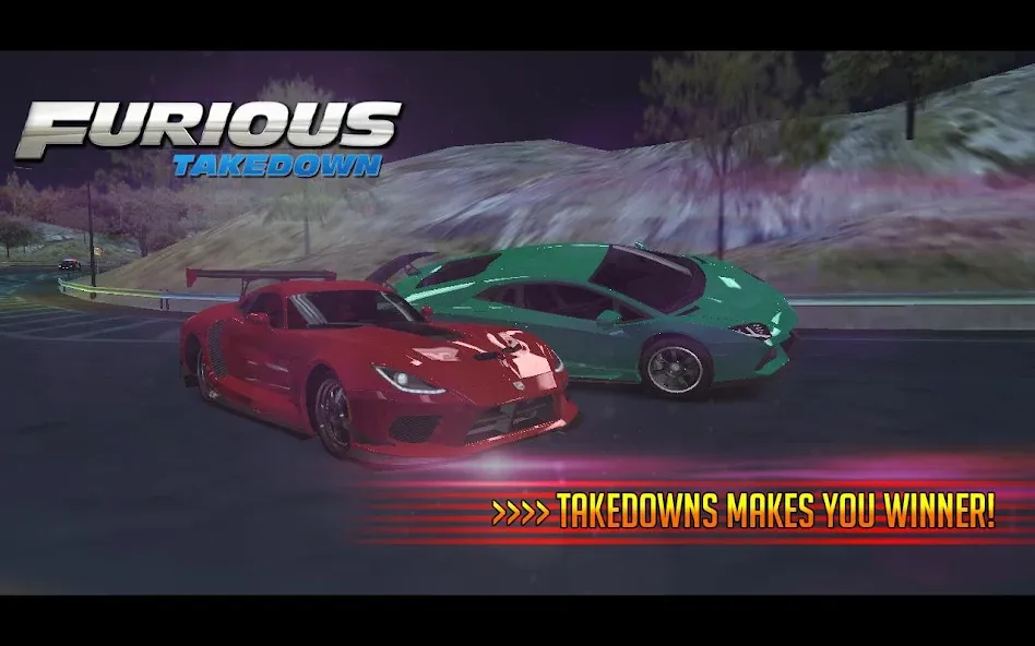 Furious: Takedown Racing мод на Андроид: Безлимитные деньги и топливо — скриншот 4