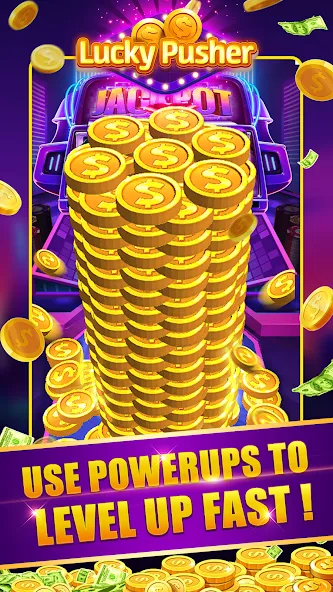 Мод Lucky Cash Pusher Coin Games — Безлимитные монеты и бонусы, скачать APK — скриншот 5