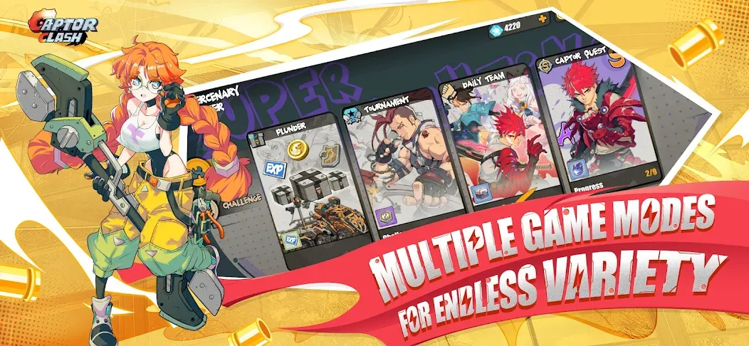 Captor Clash взлом APK — Безлимитные деньги и усиленный урон — скриншот 5 Captor Clash взлом APK — Безлимитные деньги и усиленный урон — скриншот 5