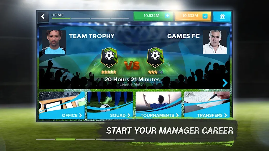 FMU - Football Manager Game бесплатно на Андроид — мод: Безлимитные деньги и игроки — скриншот 2 FMU - Football Manager Game бесплатно на Андроид — мод: Безлимитные деньги и игроки — скриншот 2